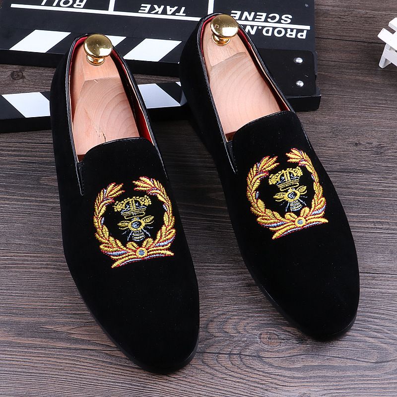 Heritage Stitch Suede Loafers