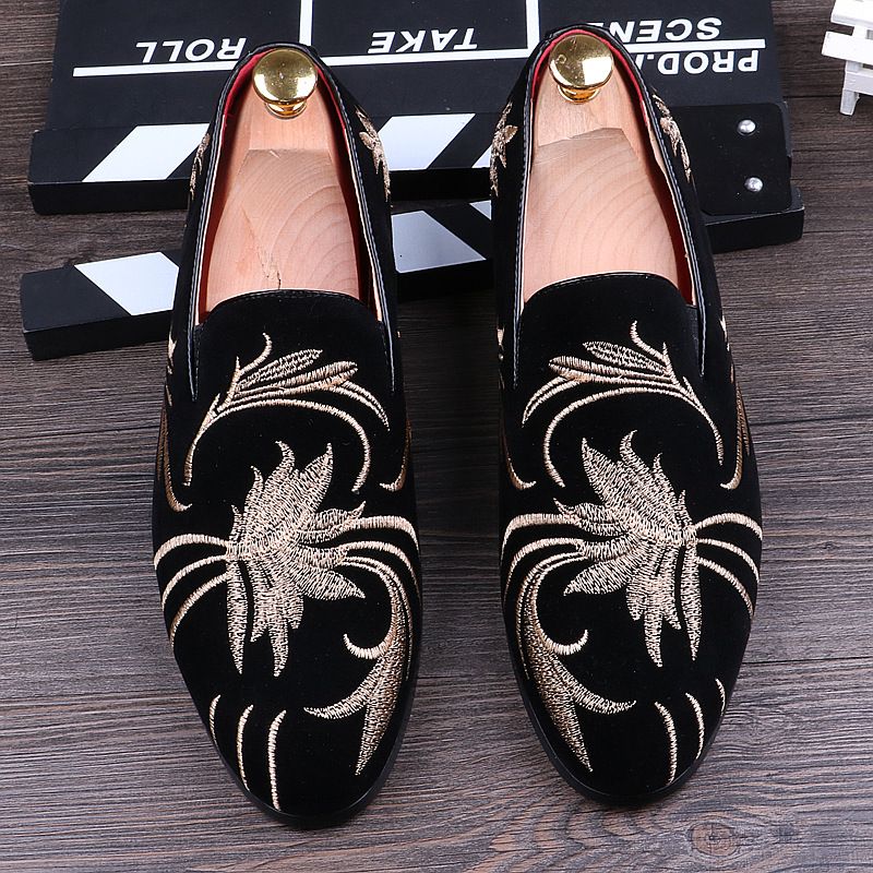 Heritage Stitch Suede Loafers