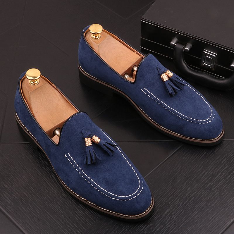 Slip-On Tassel Suede Loafers