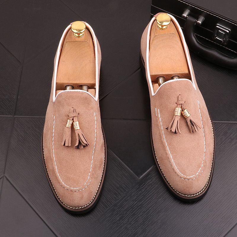 Slip-On Tassel Suede Loafers