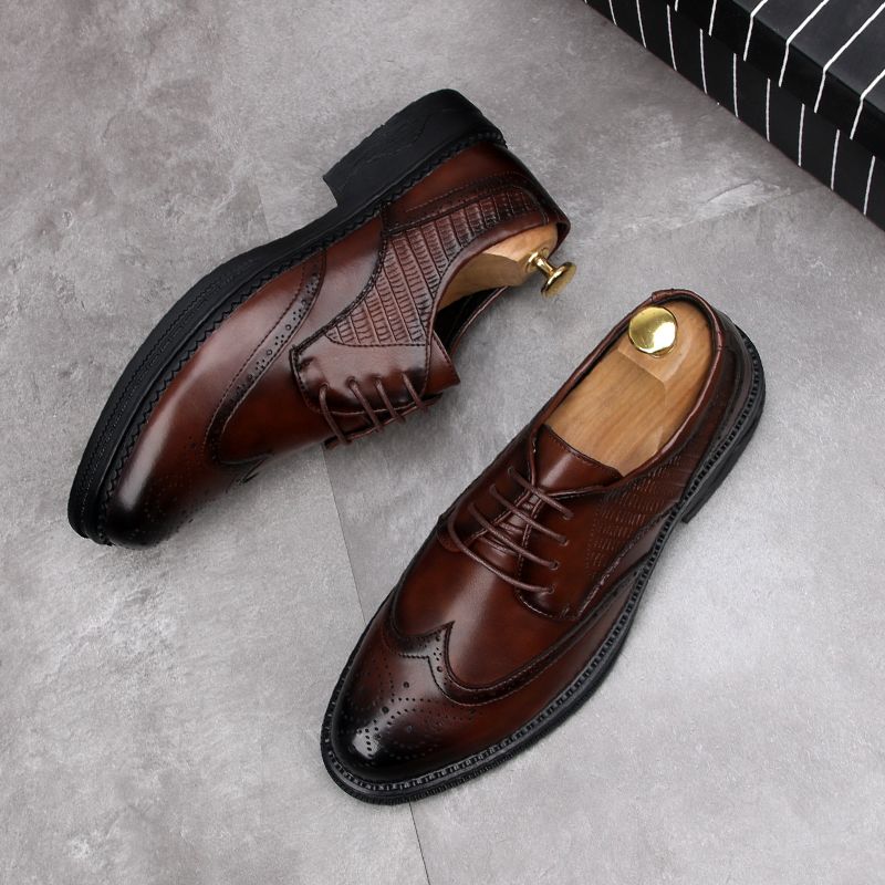 Formal Carved Brogue Dress Shoes