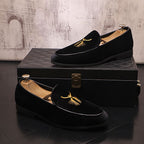 Suede Embroidered Easy Slip-Ons